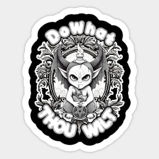 Do what thou wilt baby baphomet Sticker